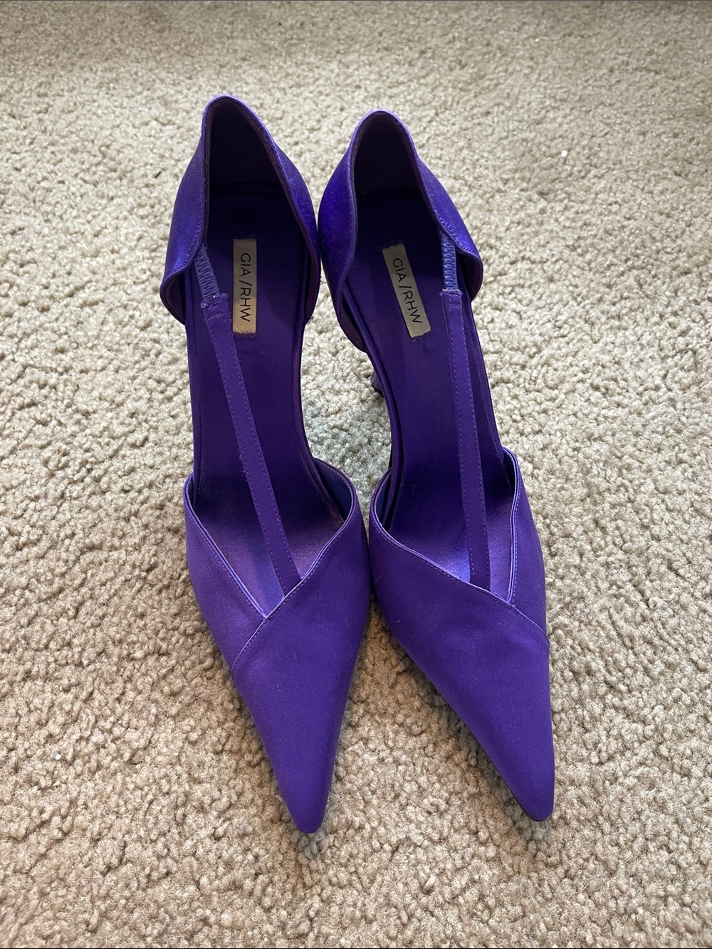 Gia Borghini Violet Pointed-Toe Slingback Heels